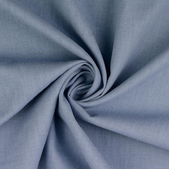 Washed Plain Linen - Blue/Grey