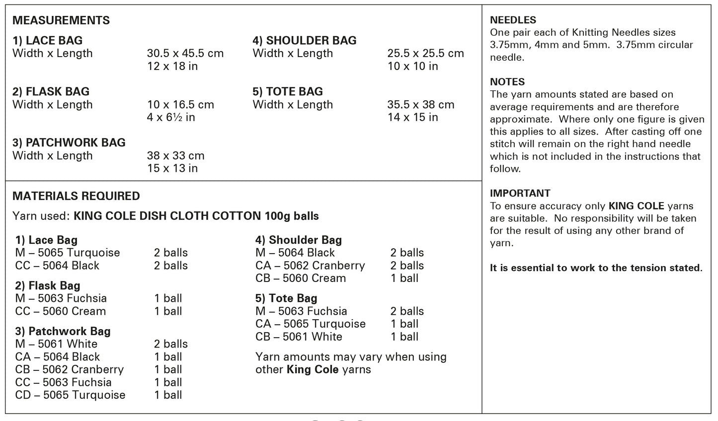 King Cole Knitting Pattern DK - 6008