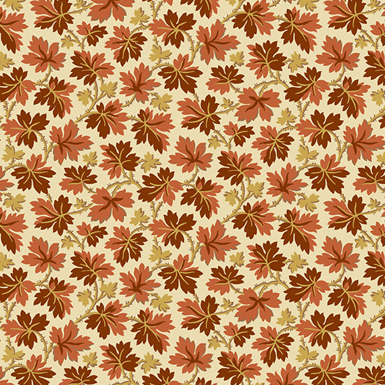 Makower Fabrics - Autumn Woods Maple Orange