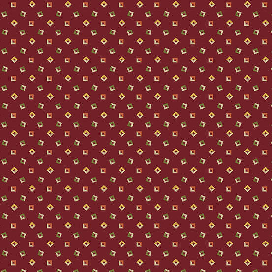 Makower Fabrics - Autumn Woods Geo Orange