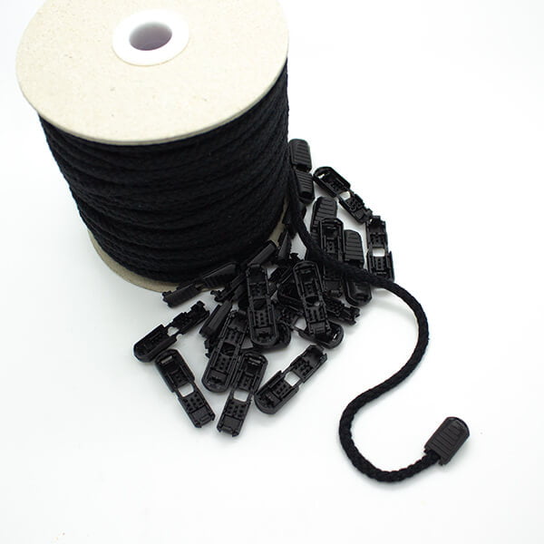 Snap cord end clips - Black