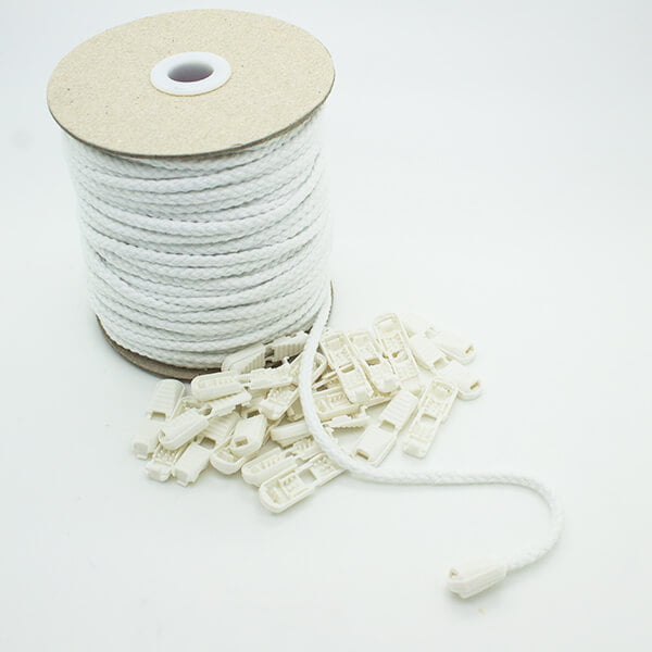 Snap cord end clips - White