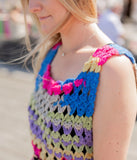Emu Yarns Crochet Pattern - Sleeveless Crochet Dress in Emu Funfair Helter Skelter (4009)