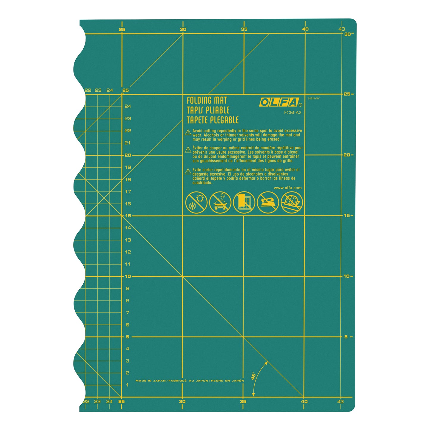 OLFA Cutting Mat: Folding: A3