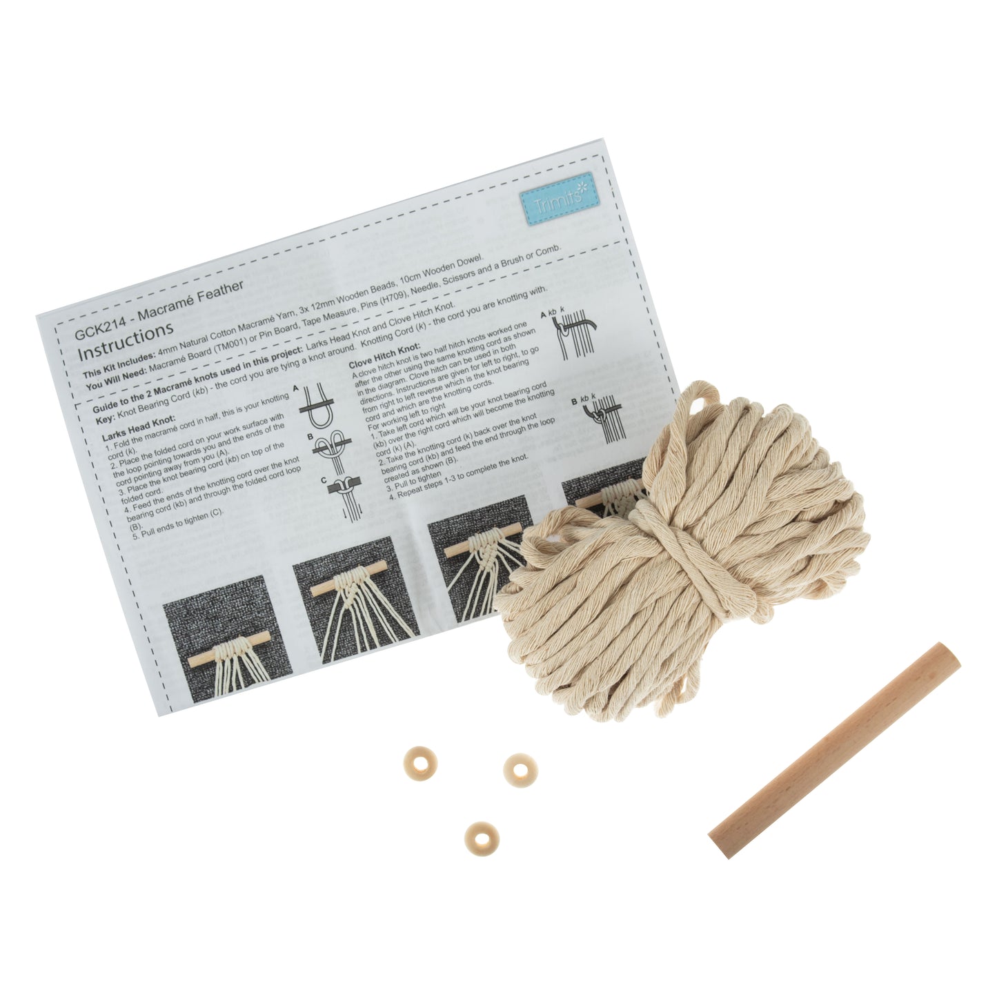 Macramé Kit: Macrame Feather