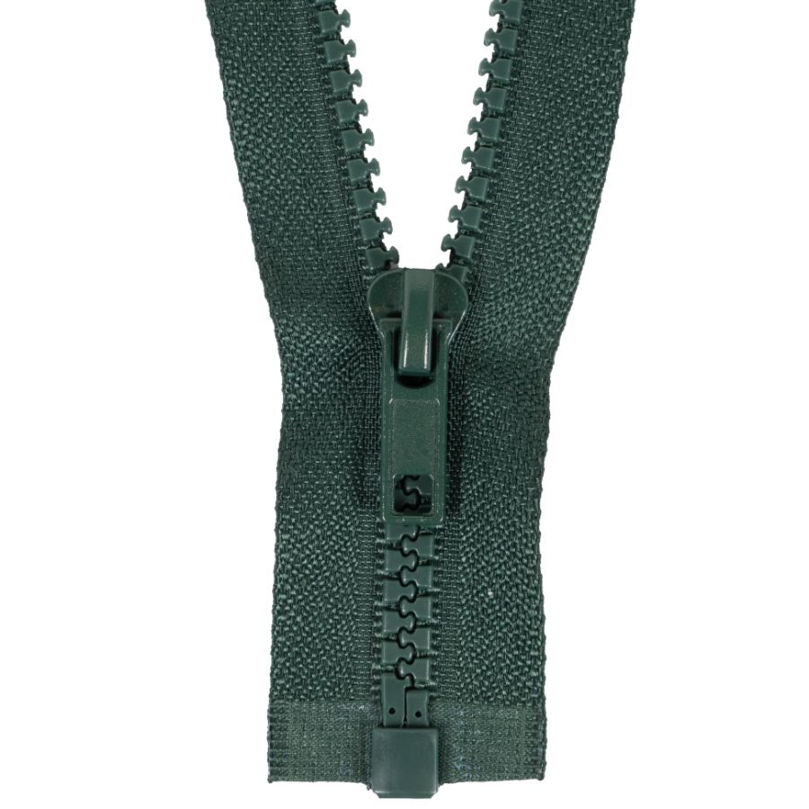 Chunky Delrin Zip - 76cm/30" Bottle Green