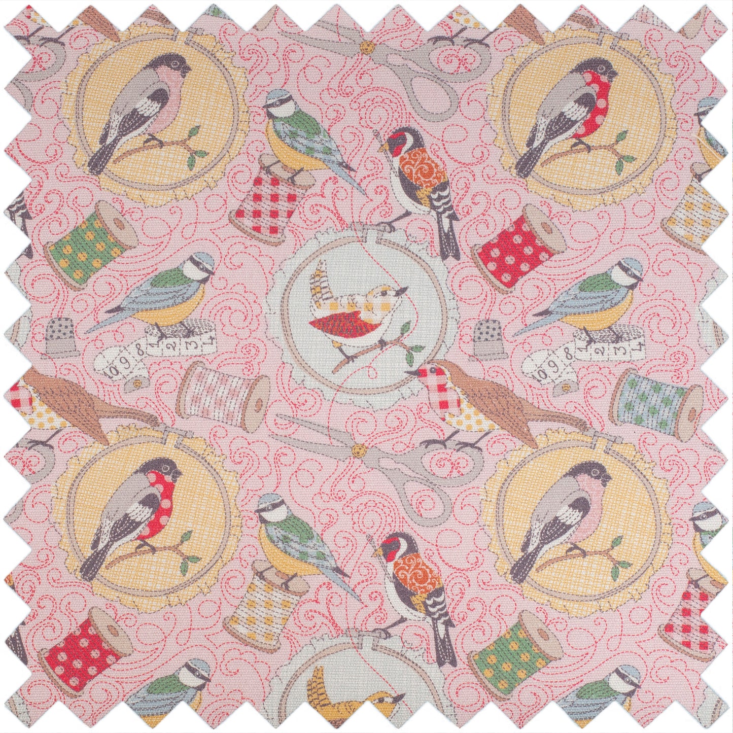 Craft Bag: Matt PVC: Birds on Bobbin