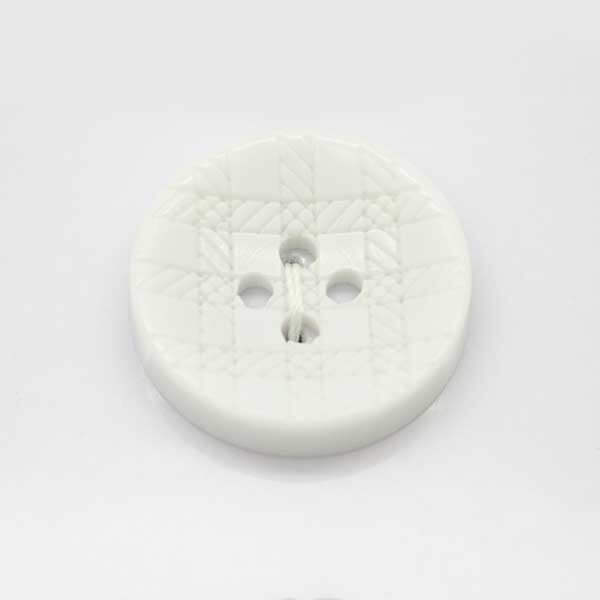 Cross Hatch Eco Buttons 11mm - White