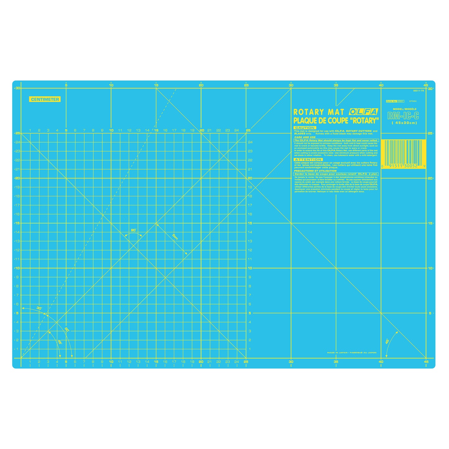 Olfa Cutting Mat - 18" x 12" (45cm x 30cm) (Aqua)