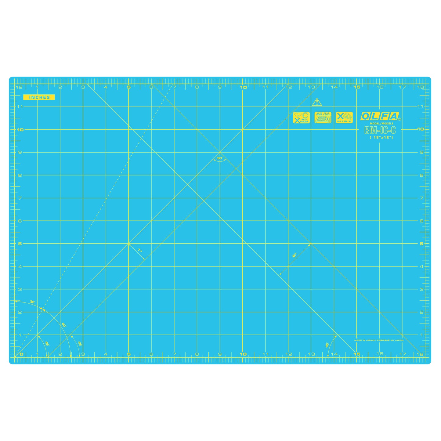 Olfa Cutting Mat - 18" x 12" (45cm x 30cm) (Aqua)