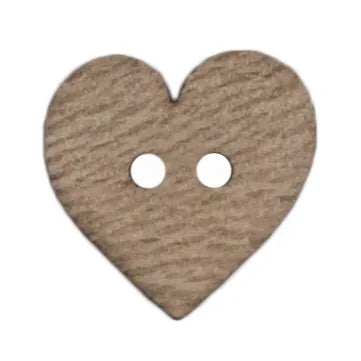 SEHLBACH B BUTTON WOODEN HEART SM