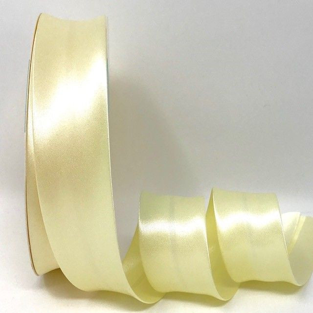 Satin Bias Binding - 30mm Lemon