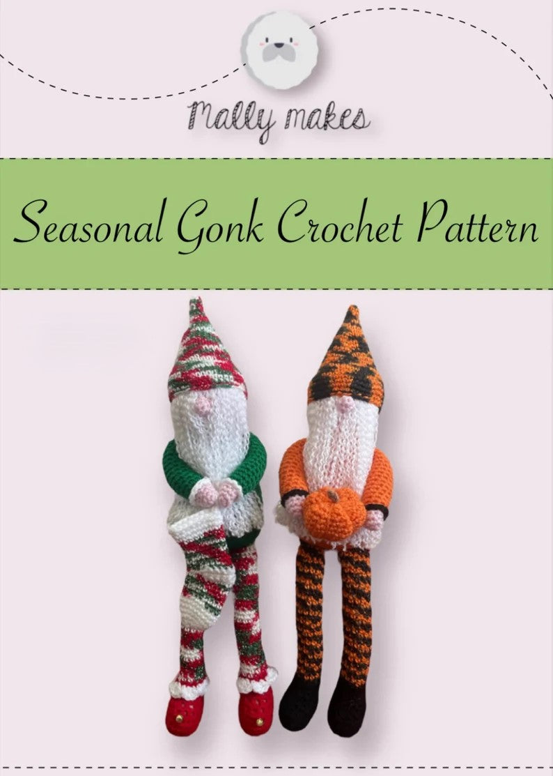 Seasonal Gonk Crochet Pattern Booklet by Mally Makes