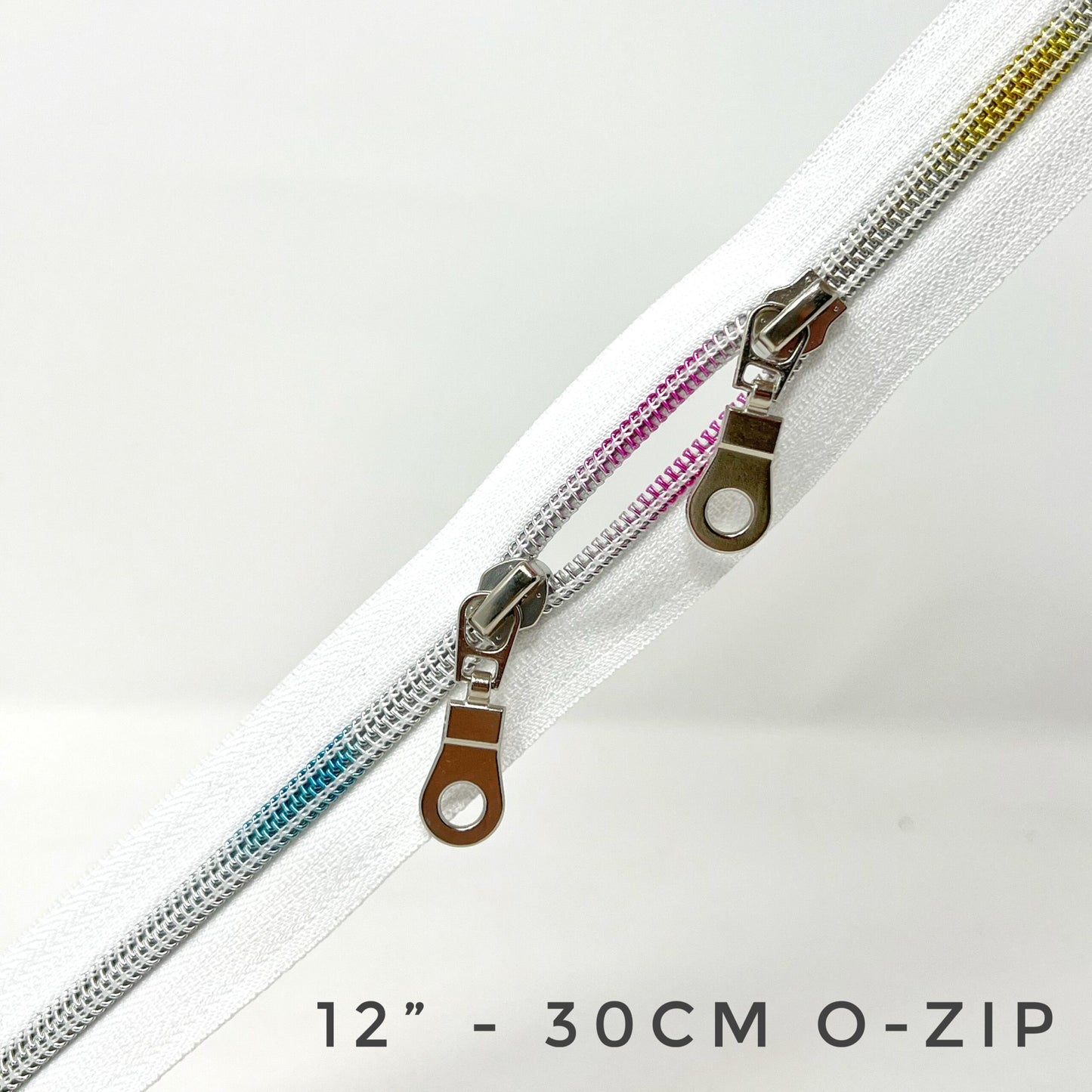 Rainbow "O" Zip - 12" White