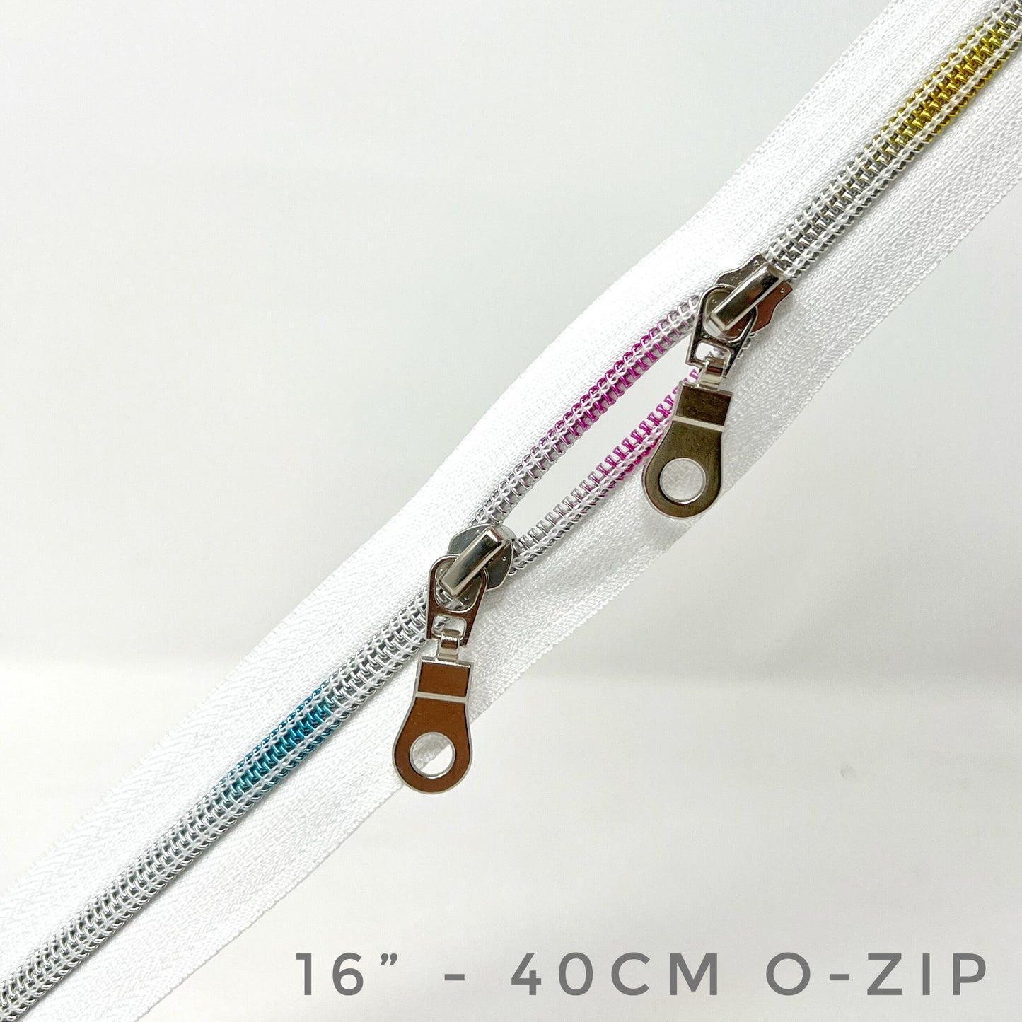 Rainbow "O" Zip - 16" White