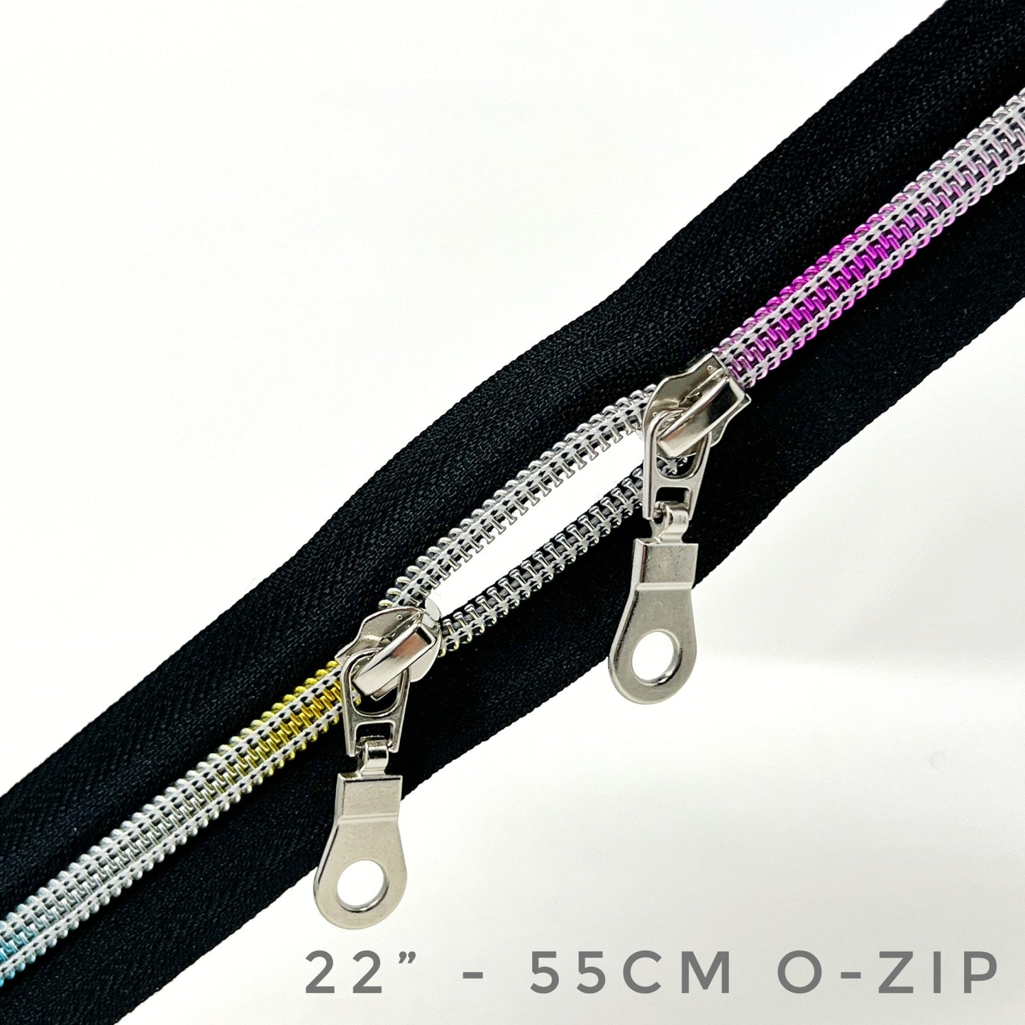 Rainbow "O" Zip - 22" Black