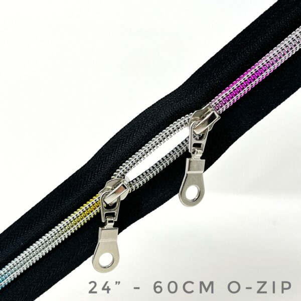 Rainbow "O" Zip - 24" Black