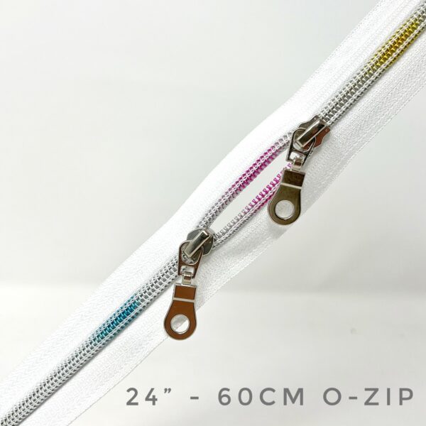 Rainbow "O" Zip - 24" White