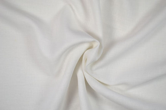 Washed Plain Linen - White