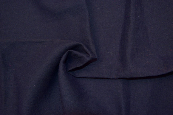 Washed Plain Linen - Navy Blue