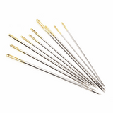 Hemline Gold - Hand Sewing Needles: Premium: Embroidery: Sizes 3-9: 10 Pieces