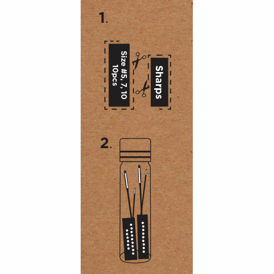 Hemline Gold - Hand Sewing Needles: Premium: Sharps: Sizes 5-10: 10 Pieces