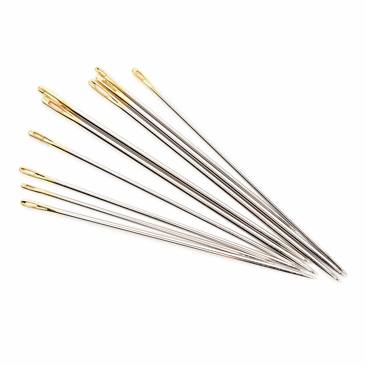 Hemline Gold - Hand Sewing Needles: Premium: Sharps: Sizes 5-10: 10 Pieces