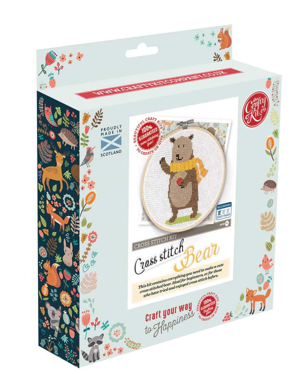 Crafty Kit Company Bear Cross Stitch Kit