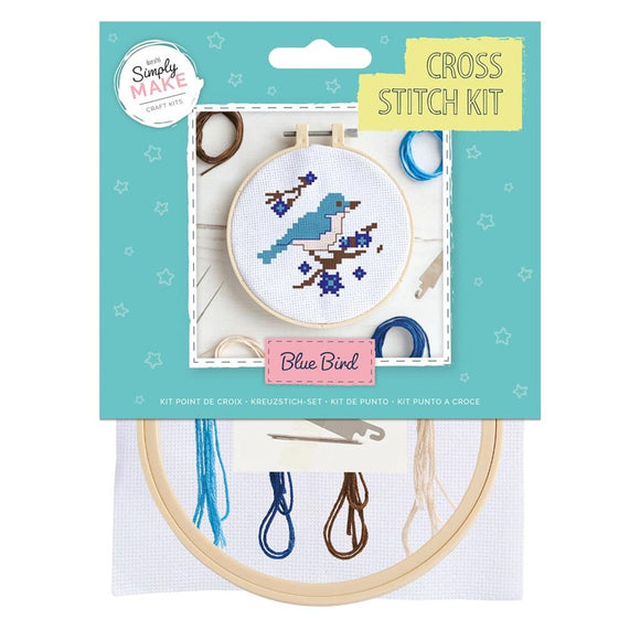 Docrafts Simply Make Blue Bird Cross Stitch Kit