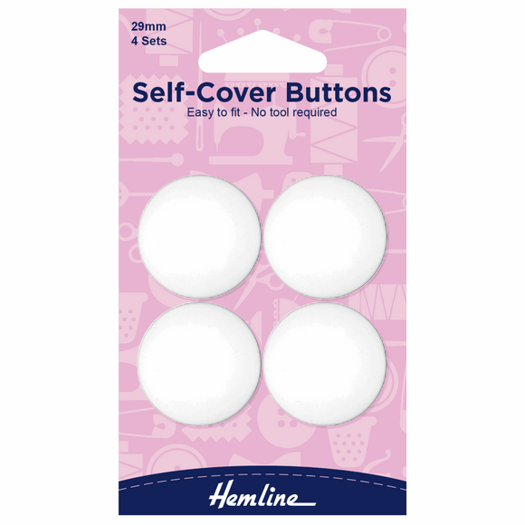 Hemline Self Cover Buttons 29mm