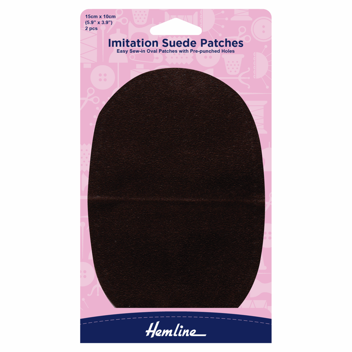 Hemline Imitation Suede Patch
