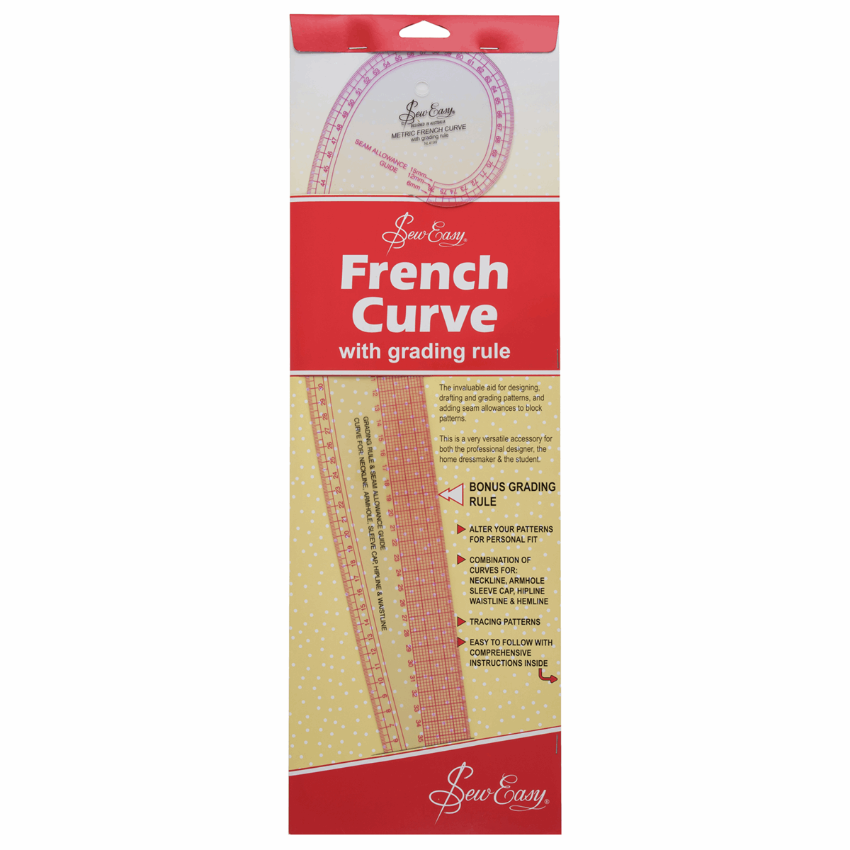 Sew Easy French Curve - Metric