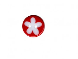 Flower Button - Rouge