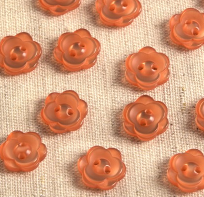 Flower Button - Orange