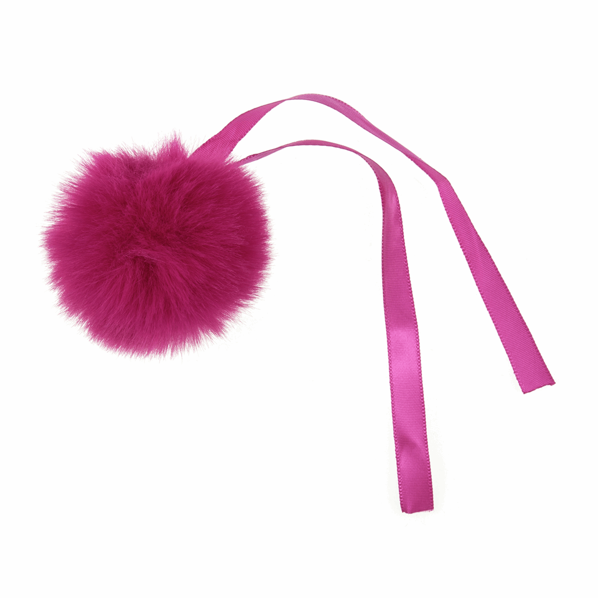 Pom Pom: Faux Fur: Medium: 6cm: 1 Piece: Cerise