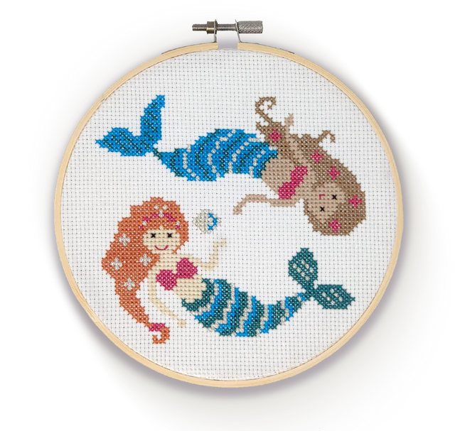 Crafty Kit Company Mermaids Cross Stitch Kit