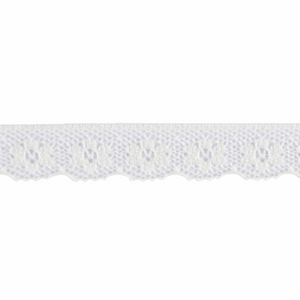 Nylon Lace: Daisy Scalloped: Flat:15mm: Cream