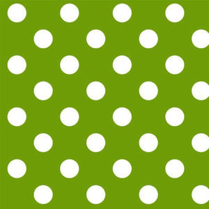 PVC Tablecloth - Green Polka Dot