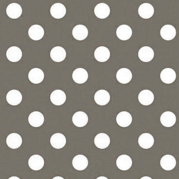 PVC Tablecloth - Dark Grey Polka Dot