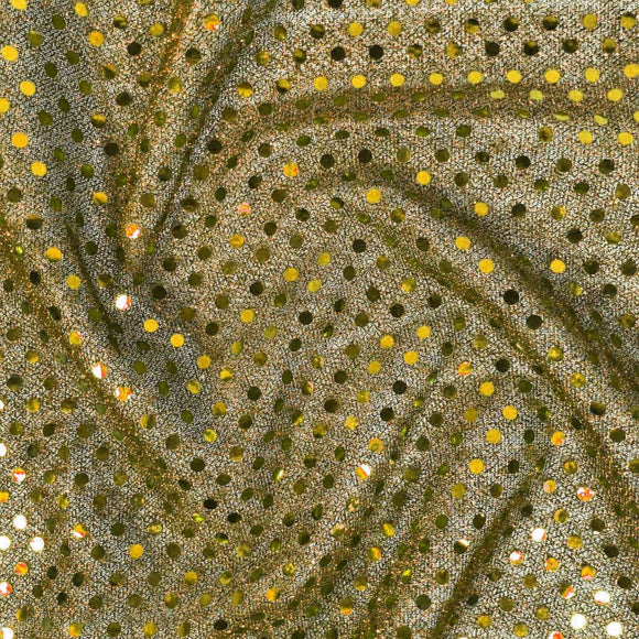 Polyester Jersey 3mm Sequin Gold