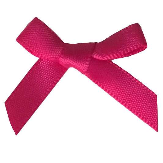 Shocking Pink 6mm Satin Ribbon Bows