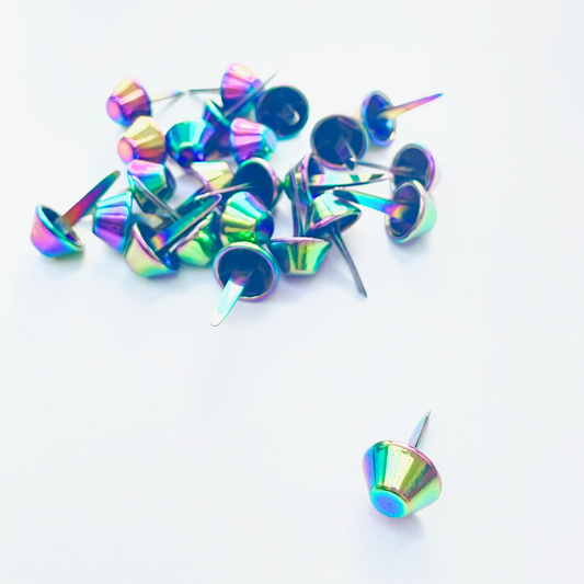 Metal Bag Feet - Rainbow Multi
