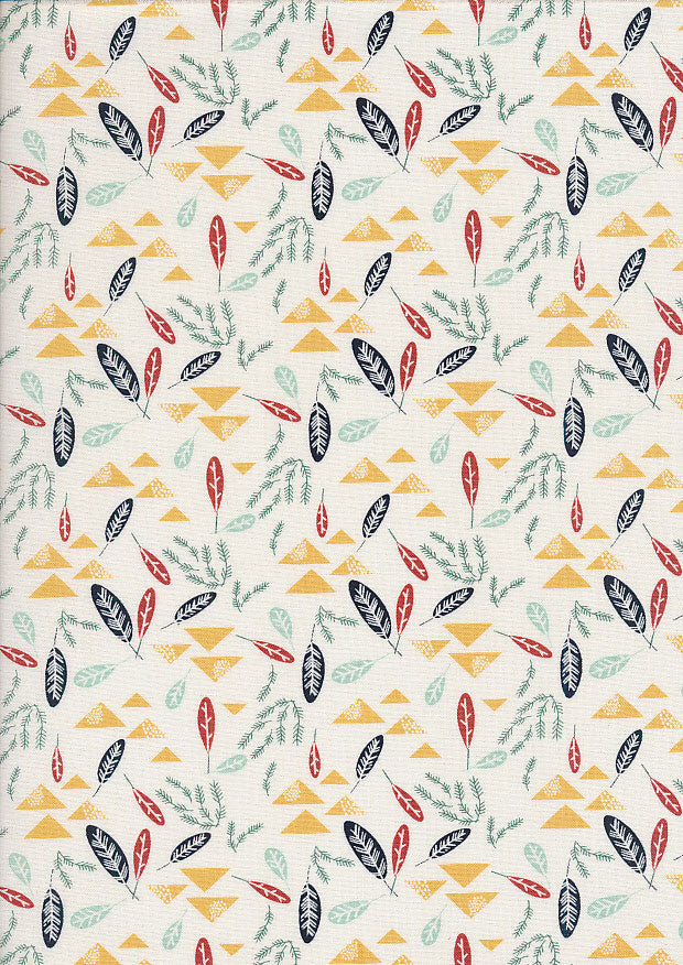 Sweet Bee Designs - True North - Leaves on Cream