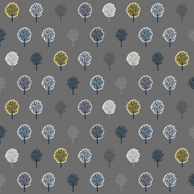 Makower Fabrics - Heather & Sage - Trees Grey