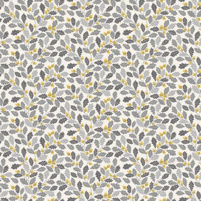 Makower Fabrics - Heather & Sage - Oak Leaf Grey