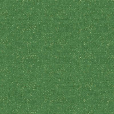 Makower Fabrics - Metallic Linen Texture Green