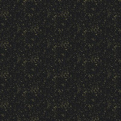 Makower Fabrics - Metallic Linen Texture Black
