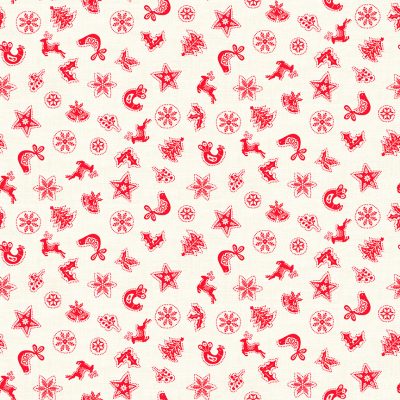Makower Fabrics - Scandi Scatter Red