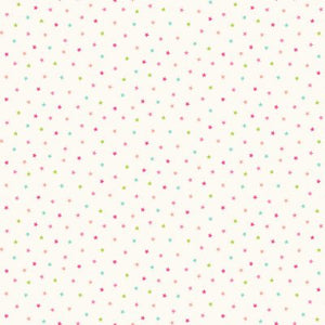 Makower Fabrics - In The Jungle - Stars Pink On Cream