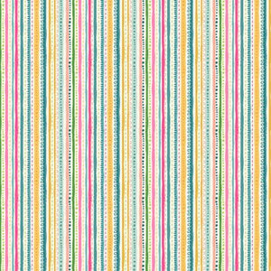 Makower Fabrics - In The Jungle - Stripe Pink